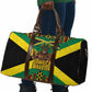 Black Jamaicans Warrior Spirit Travel Bag Tribal Fighter in Reggae Colors