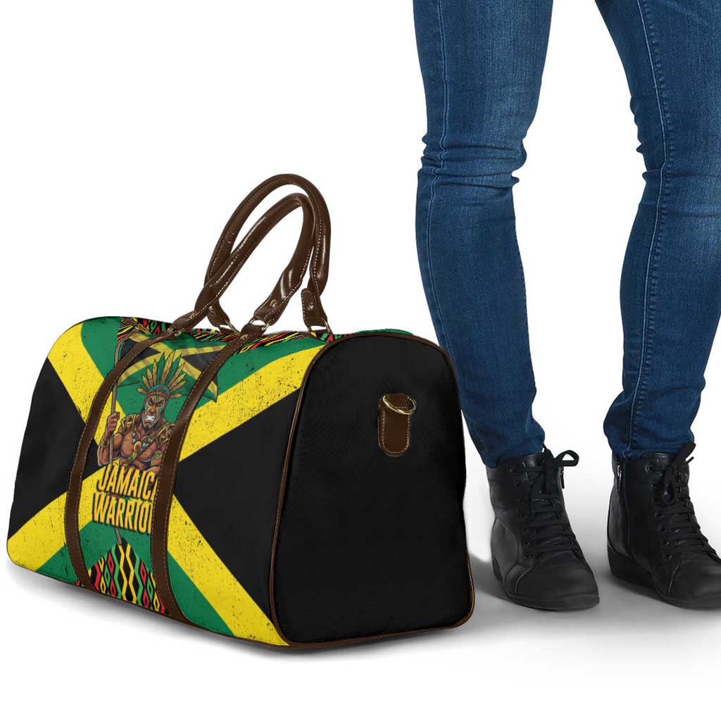 Black Jamaicans Warrior Spirit Travel Bag Tribal Fighter in Reggae Colors