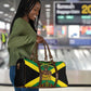 Black Jamaicans Warrior Spirit Travel Bag Tribal Fighter in Reggae Colors