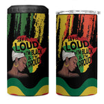 Black History Dreadlocks Map 4 in 1 Can Cooler Tumbler Say It Loud I’m Black and I’m Proud - African Pride