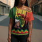 Black History Dreadlocks Map Cross Shoulder Shirt Say It Loud I’m Black and I’m Proud - African Pride