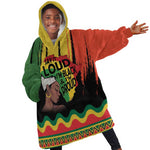 Black History Dreadlocks Map Kid Wearable Blanket Hoodie Say It Loud I’m Black and I’m Proud - African Pride