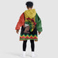 Black History Dreadlocks Map Kid Wearable Blanket Hoodie Say It Loud I’m Black and I’m Proud - African Pride