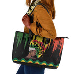 Black History Dreadlocks Map Leather Tote Bag Say It Loud I’m Black and I’m Proud - African Pride