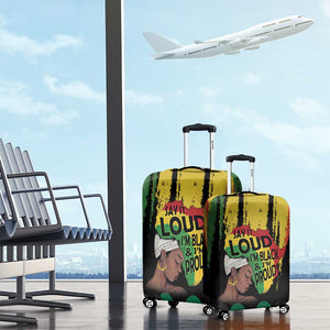Black History Dreadlocks Map Luggage Cover Say It Loud I’m Black and I’m Proud - African Pride