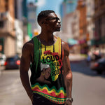 Black History Dreadlocks Map Men Tank Top Say It Loud I’m Black and I’m Proud - African Pride