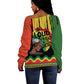 Black History Dreadlocks Map Off Shoulder Sweater Say It Loud I’m Black and I’m Proud - African Pride