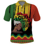 Black History Dreadlocks Map Polo Shirt Say It Loud Im Black and Im Proud LT19