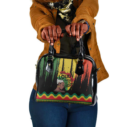 Black History Dreadlocks Map Shoulder Handbag Say It Loud I’m Black and I’m Proud - African Pride