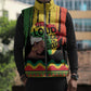Black History Dreadlocks Map Sleeveless Puffer Jacket Say It Loud I’m Black and I’m Proud - African Pride