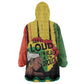 Black History Dreadlocks Map Wearable Blanket Hoodie Say It Loud I’m Black and I’m Proud - African Pride
