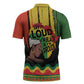 Black History Dreadlocks Map Zipper Polo Shirt Say It Loud I’m Black and I’m Proud - African Pride