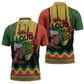 Black History Dreadlocks Map Zipper Polo Shirt Say It Loud I’m Black and I’m Proud - African Pride
