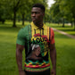 Black History Dreadlocks Map Zipper Polo Shirt Say It Loud I’m Black and I’m Proud - African Pride