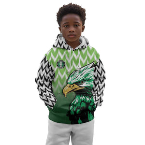Custom Nigeria Football Kid Hoodie The Super Eagles Rise