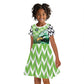 Custom Nigeria Football Kid Short Sleeve Dress The Super Eagles Rise