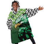 Custom Nigeria Football Kid Wearable Blanket Hoodie The Super Eagles Rise