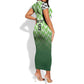 Custom Nigeria Football Short Sleeve Bodycon Dress The Super Eagles Rise