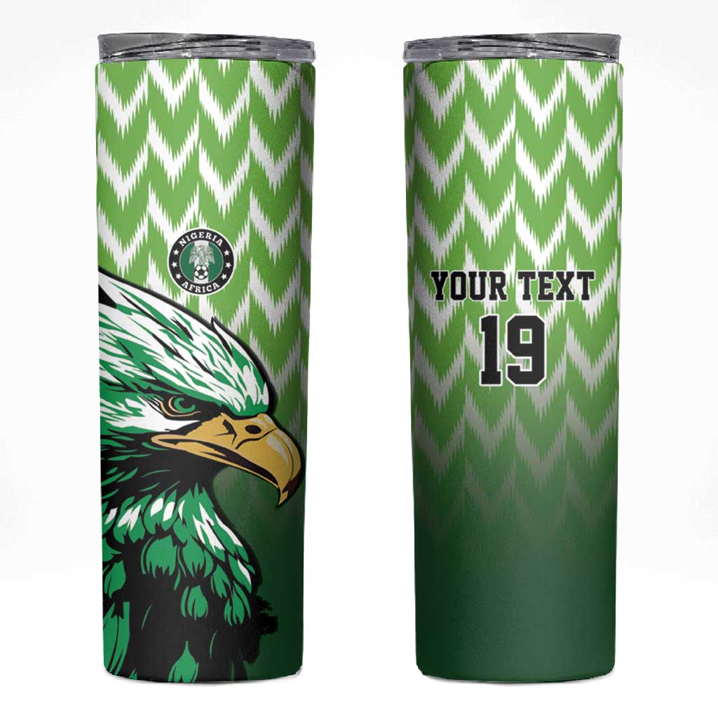 Custom Nigeria Football Skinny Tumbler The Super Eagles Rise