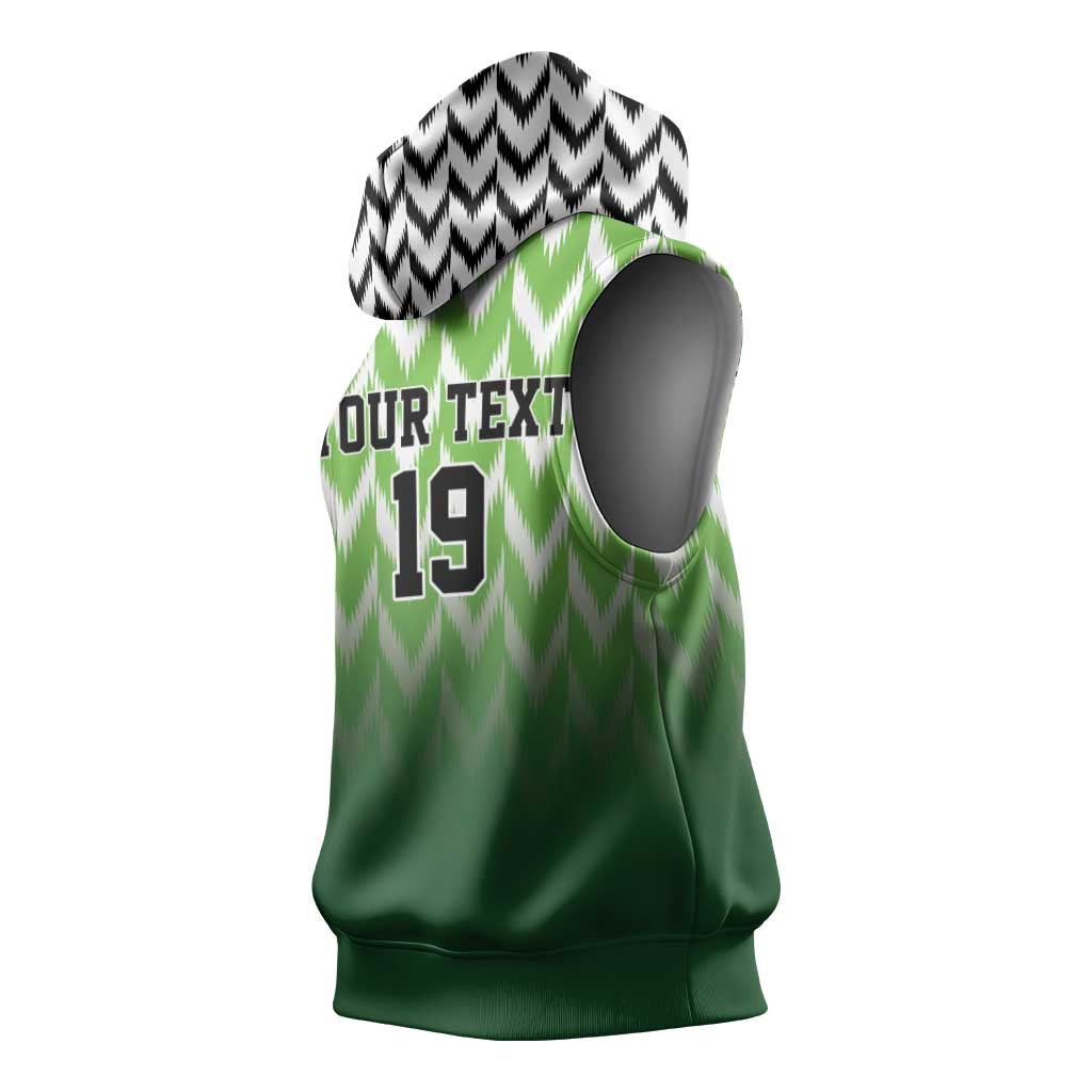 Custom Nigeria Football Sleeveless Hoodie The Super Eagles Rise