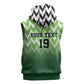 Custom Nigeria Football Sleeveless Zip Hoodie The Super Eagles Rise