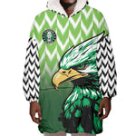 Custom Nigeria Football Wearable Blanket Hoodie The Super Eagles Rise