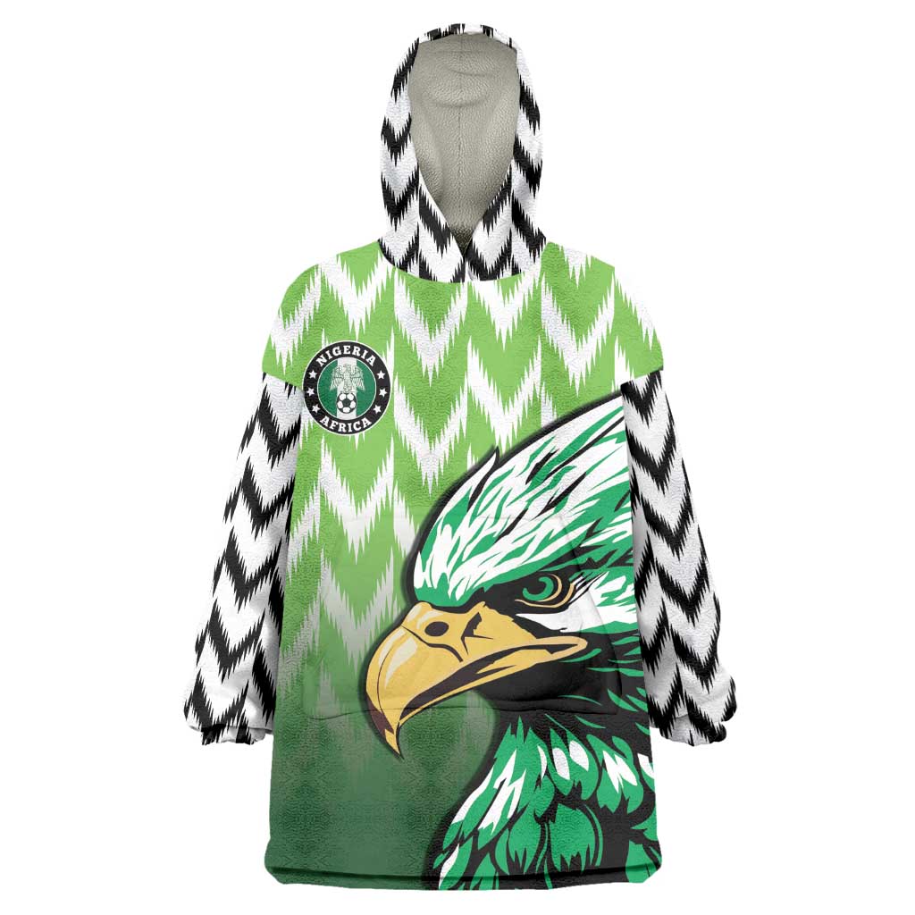 Custom Nigeria Football Wearable Blanket Hoodie The Super Eagles Rise