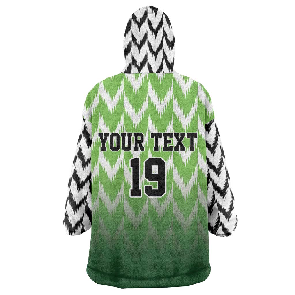 Custom Nigeria Football Wearable Blanket Hoodie The Super Eagles Rise