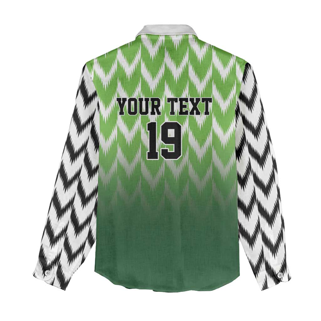 Custom Nigeria Football Women Casual Shirt The Super Eagles Rise