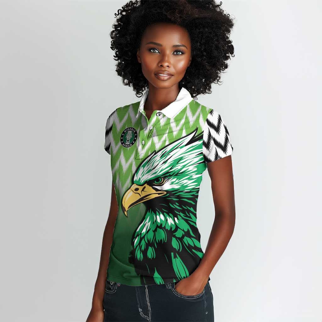 Custom Nigeria Football Women Polo Shirt The Super Eagles Rise