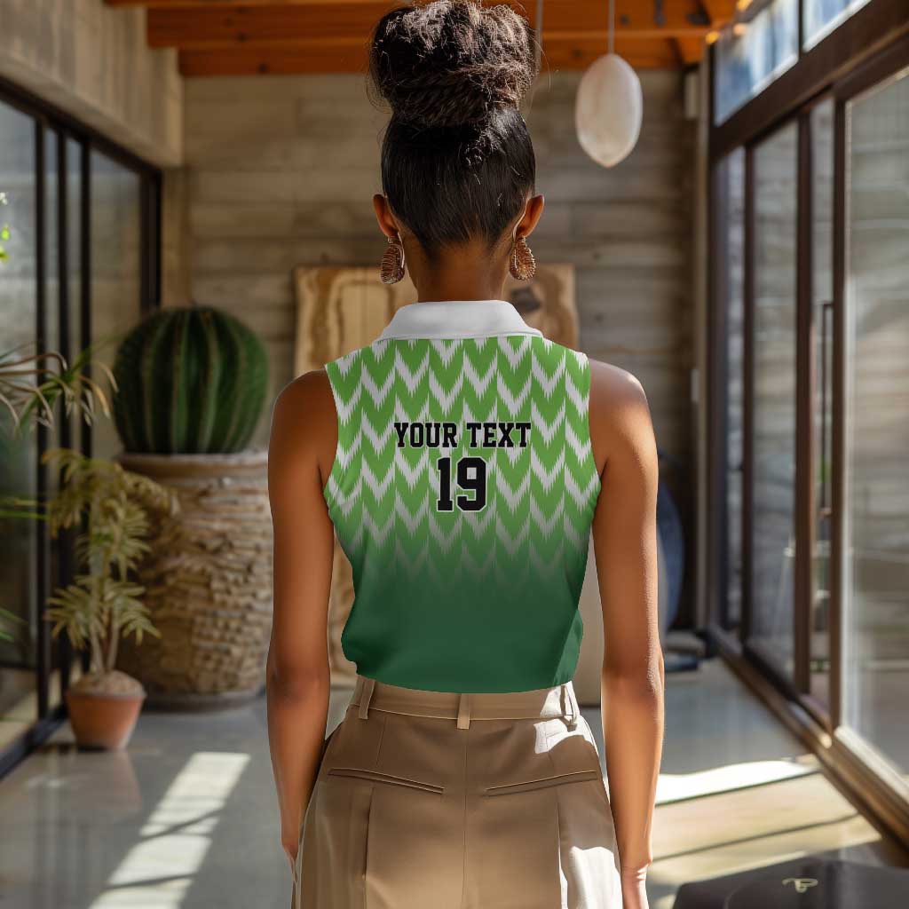 Custom Nigeria Football Women Sleeveless Polo Shirt The Super Eagles Rise