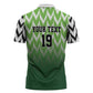 Custom Nigeria Football Zipper Polo Shirt The Super Eagles Rise