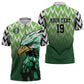 Custom Nigeria Football Zipper Polo Shirt The Super Eagles Rise