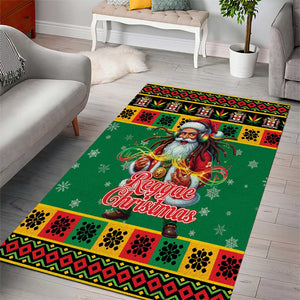 Afro-Jamaicans Christmas Area Rug Reggae Santa with Dreadlocks Design - African Pride