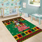 Afro-Jamaicans Christmas Area Rug Reggae Santa with Dreadlocks Design - African Pride
