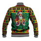 Afro-Jamaicans Christmas Baseball Jacket Reggae Santa with Dreadlocks Design - African Pride