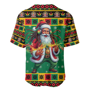 Afro-Jamaicans Christmas Baseball Jersey Reggae Santa with Dreadlocks Design - African Pride