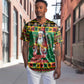 Afro-Jamaicans Christmas Baseball Jersey Reggae Santa with Dreadlocks Design - African Pride