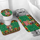 Afro-Jamaicans Christmas Bathroom Set Reggae Santa with Dreadlocks Design