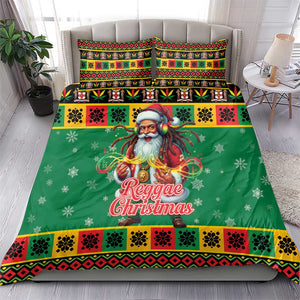 Afro-Jamaicans Christmas Bedding Set Reggae Santa with Dreadlocks Design - African Pride