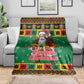 Afro-Jamaicans Christmas Blanket Reggae Santa with Dreadlocks Design - African Pride