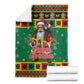 Afro-Jamaicans Christmas Blanket Reggae Santa with Dreadlocks Design - African Pride
