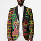 Afro-Jamaicans Christmas Blazer Reggae Santa with Dreadlocks Design