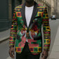 Afro-Jamaicans Christmas Blazer Reggae Santa with Dreadlocks Design