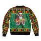 Afro-Jamaicans Christmas Bomber Jacket Reggae Santa with Dreadlocks Design - African Pride