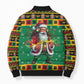 Afro-Jamaicans Christmas Bomber Puffer Jacket Reggae Santa with Dreadlocks Design