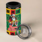 Afro-Jamaicans Christmas 4 in 1 Can Cooler Tumbler Reggae Santa with Dreadlocks Design - African Pride