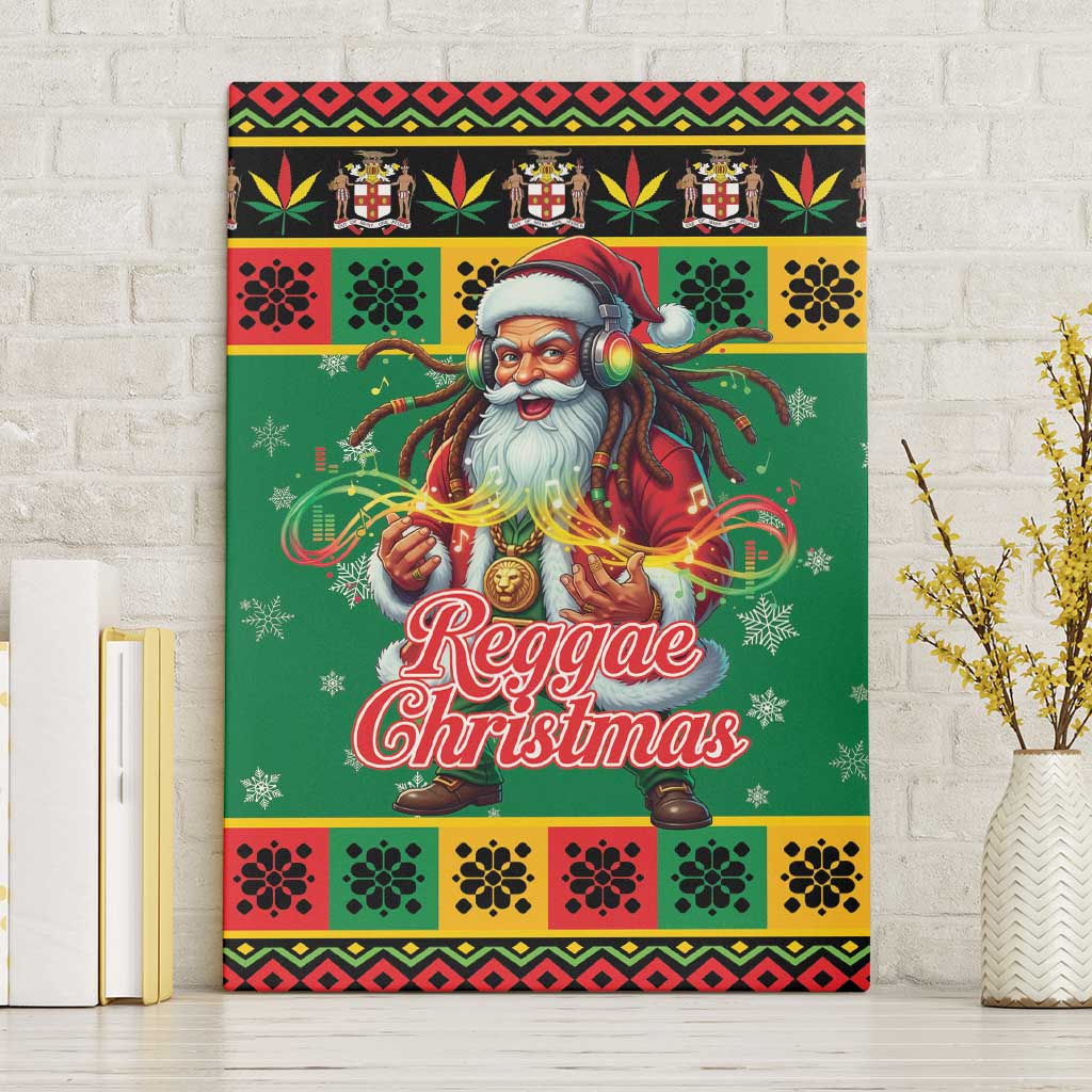 Afro-Jamaicans Christmas Canvas Wall Art Reggae Santa with Dreadlocks ...