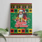 Afro-Jamaicans Christmas Canvas Wall Art Reggae Santa with Dreadlocks Design - African Pride