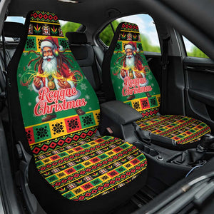 Afro-Jamaicans Christmas Car Seat Cover Reggae Santa with Dreadlocks Design - African Pride